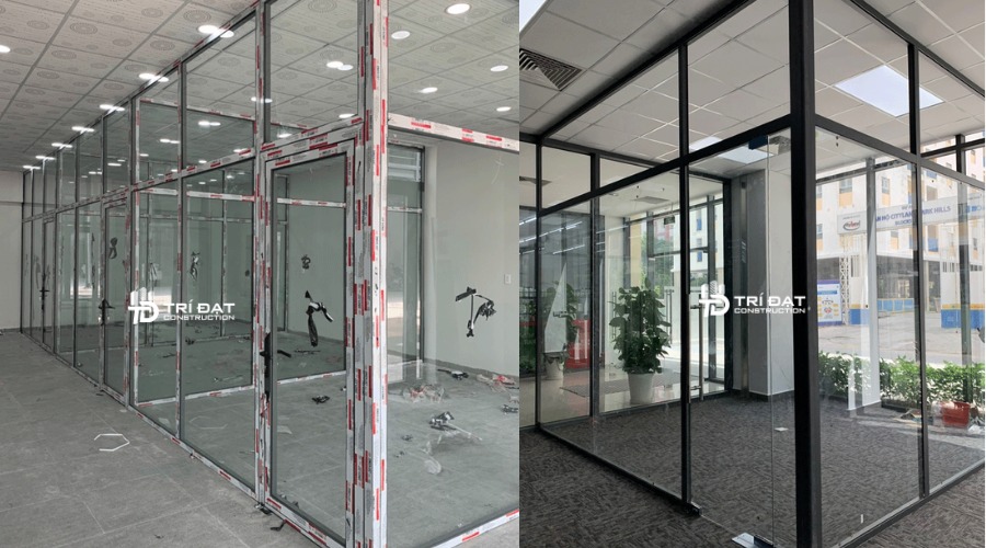 Quy trình thi công mặt dựng nhôm kính chuyên nghiệp tại Xây Dựng Trí Đạt